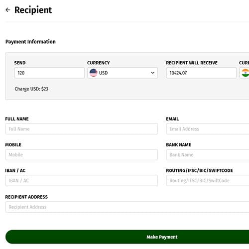 Geld senden & empfangen